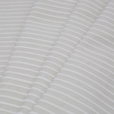 Spanish Light Natural Striped Polyester Blended Woven