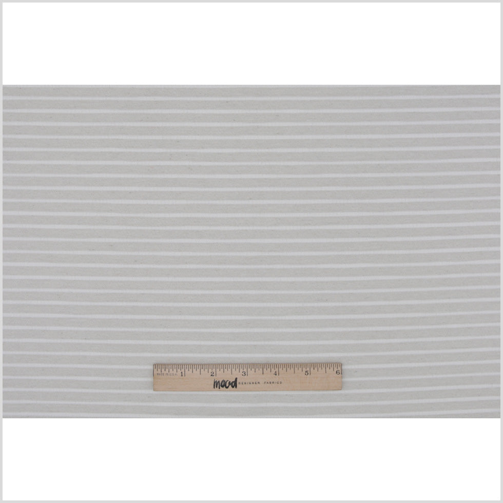 Spanish Light Natural Striped Polyester Blended Woven