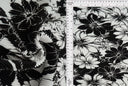 Pleated Flower Print Knit Fabric