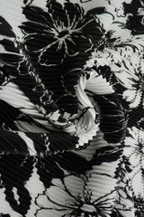 1 Yard Bodre Interlock Pleated Flower Print Knit Fabric 150 GSM, 58/59? Wide 100% Polyester