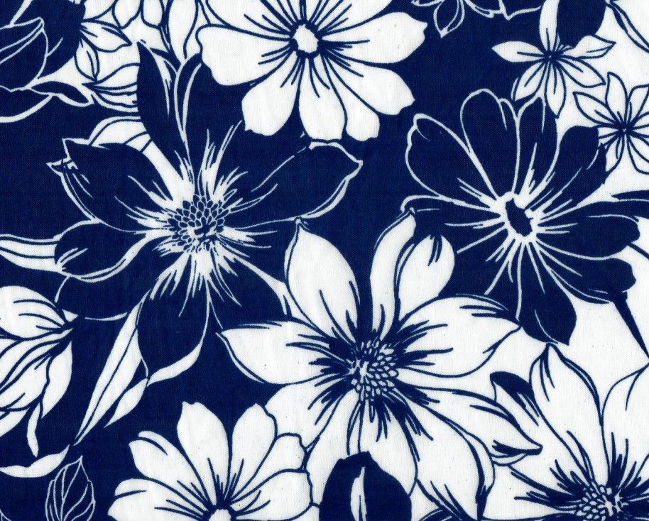 Pleated Flower Print Knit Fabric