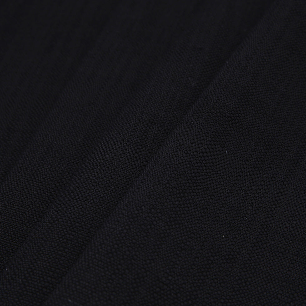 Spanish Black Textured Polyester Blended Woven