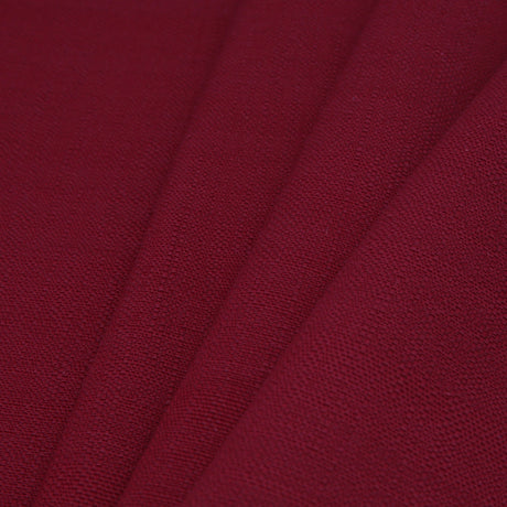 Spanish Red Textured Polyester Blended Woven