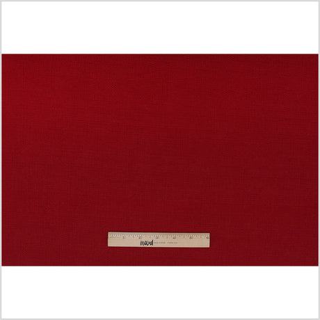 Spanish Red Textured Polyester Blended Woven