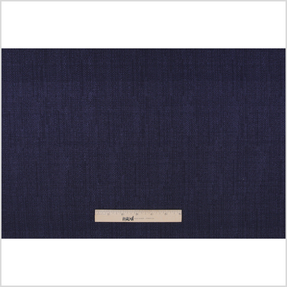 Spanish Navy Textured Polyester Blended Woven