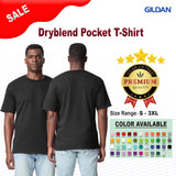 Gildan® Dryblend Pocket Crewneck Short Sleeve T-Shirt Cotton Polyester Blend