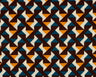 1 Yard 96% Polyester 4% Spandex Double Knit Geo Print Fabric 58/60" Width