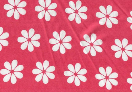 DTY Floral Print Fabric Polyester Spandex Stretch Knit Brushed 58/60 Inches