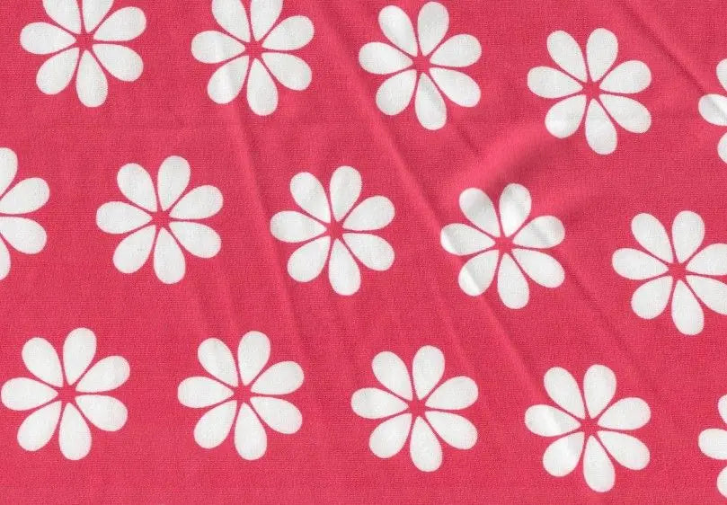 DTY Floral Print Fabric Polyester Spandex Stretch Knit Brushed 58/60 Inches