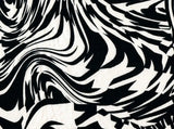 1 Yard DTY Abstract Print Fabric 58/60 Inch Wide Medium Weight Stretch Polyester Knit