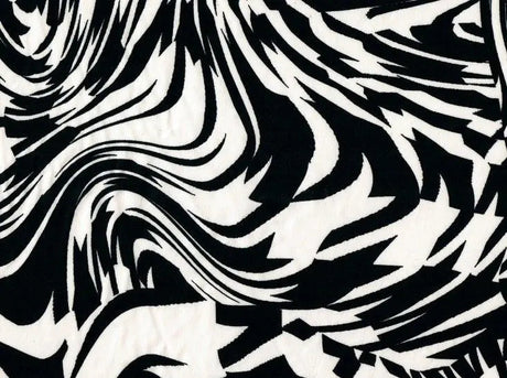 1 Yard DTY Abstract Print Fabric 58/60 Inch Wide Medium Weight Stretch Polyester Knit
