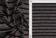 Velvet Lurex Stripe Knit Fabric Black/Rose Gold