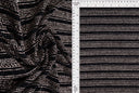 Velvet Lurex Stripe Knit Fabric Black/Rose Gold