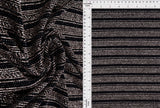 Velvet Lurex Stripe Knit Fabric Black/Rose Gold