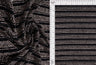 Velvet Lurex Stripe Knit Fabric Black/Rose Gold