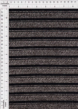 Velvet Lurex Stripe Knit Fabric Black/Rose Gold