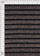 1 Yard Velvet Slinky Lurex Stripe Knit Fabric 200 GSM, 56/58? Wide Nylon Metallic Spandex Blend Back/Rose Gold