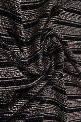 1 Yard Velvet Slinky Lurex Stripe Knit Fabric 200 GSM, 56/58? Wide Nylon Metallic Spandex Blend Back/Rose Gold