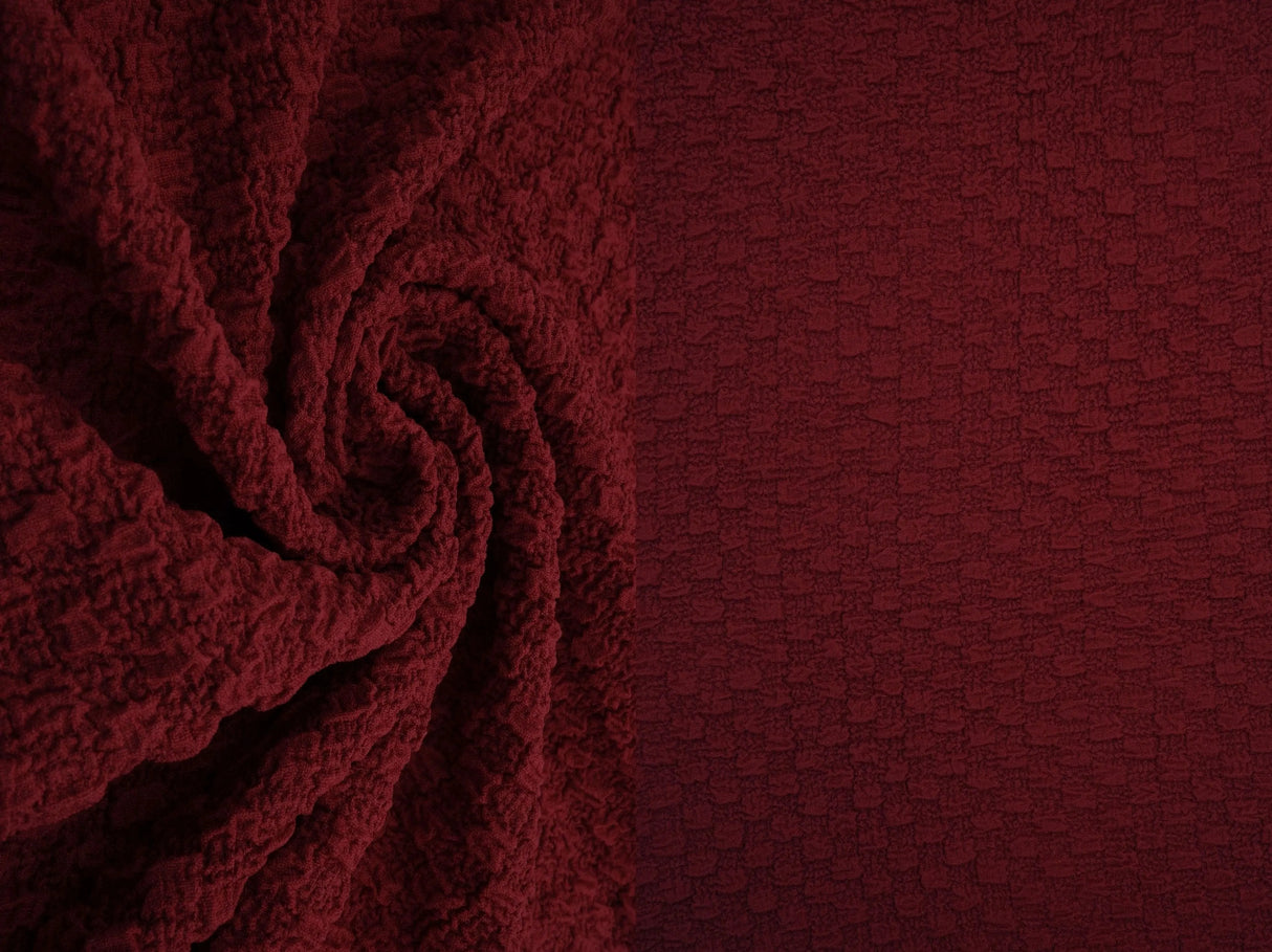 1 Yard Textured Cauliflower Jacquard Knit Fabric 59/60 Inch Wide Ultra Plush Heavyweight Material for Cozy Loungewear & Upholstery