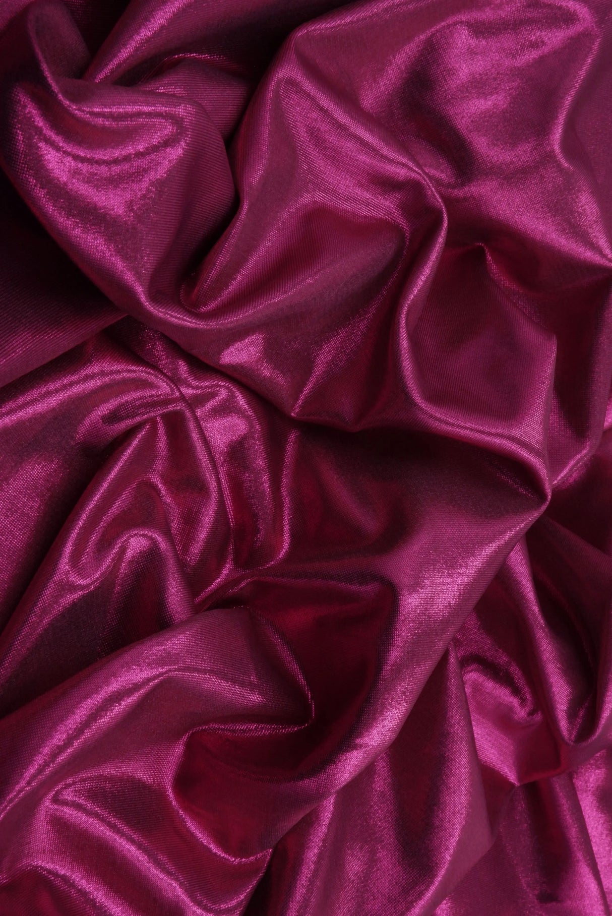 1 Yard Foil Finish FDY Knit Fabric 190 GSM, 58/60? Wide Polyester Spandex Blend