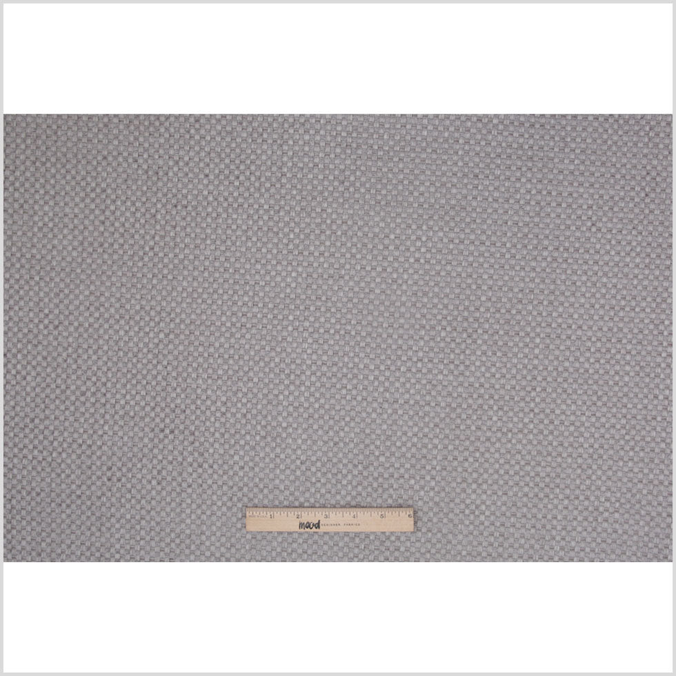 Chrome Novelty Basketweave Upholstery Fabric