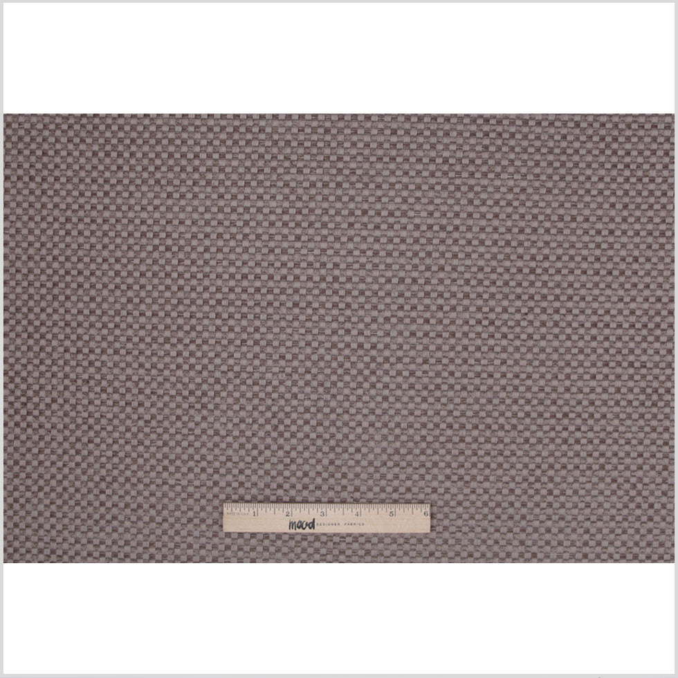Pewter Novelty Basketweave Upholstery Fabric