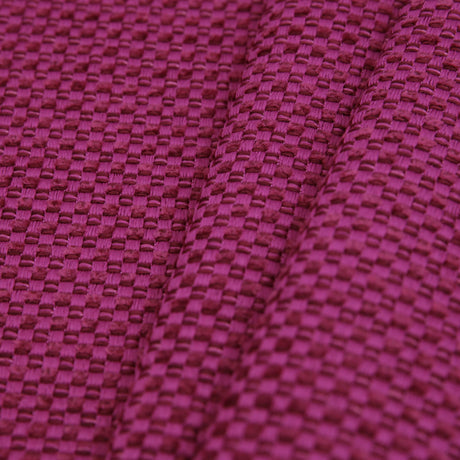 Magenta Novelty Basketweave Upholstery Fabric