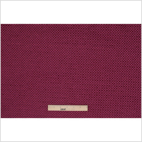 Magenta Novelty Basketweave Upholstery Fabric