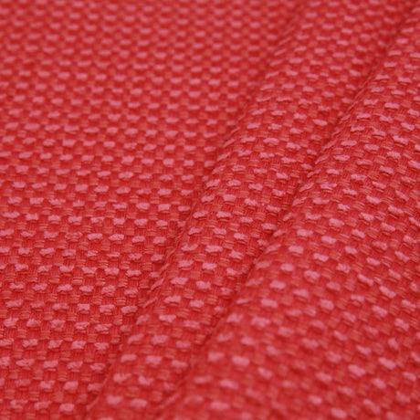 Tomato Red Novelty Basketweave Upholstery Fabric