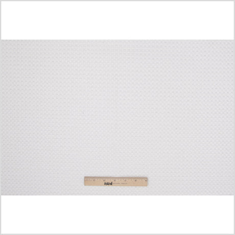 Ice White Novelty Basketweave Upholstery Fabric