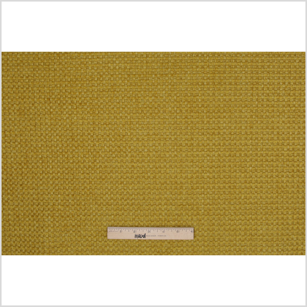 Citron Novelty Basketweave Upholstery Fabric