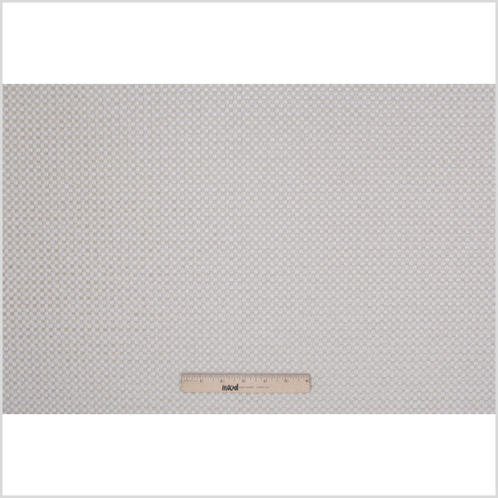 Cream Novelty Basketweave Upholstery Fabric