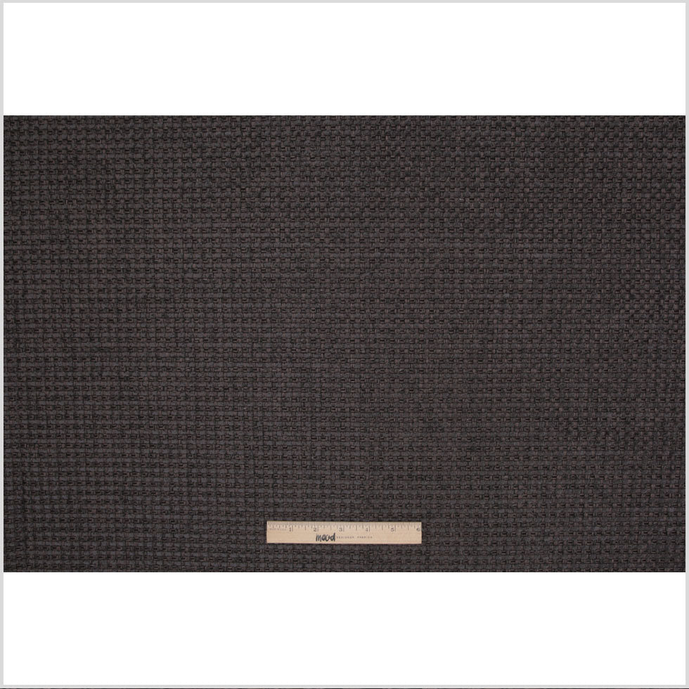 Dark Gray Novelty Basketweave Upholstery Fabric