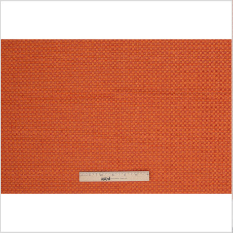 Tangerine Novelty Basketweave Upholstery Fabric