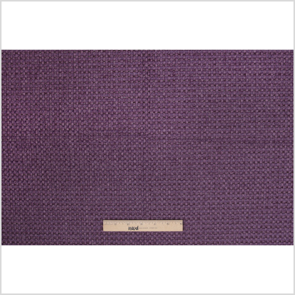 Violet Novelty Basketweave Upholstery Fabric