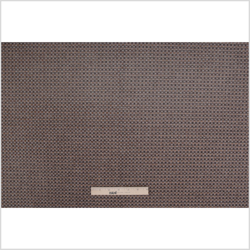 Chocolate Novelty Basketweave Upholstery Fabric
