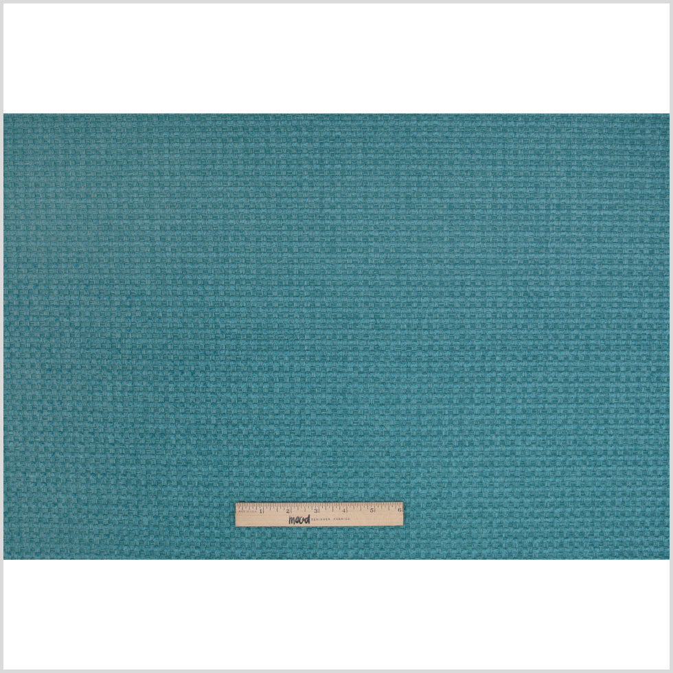 Turquoise Novelty Basketweave Upholstery Fabric