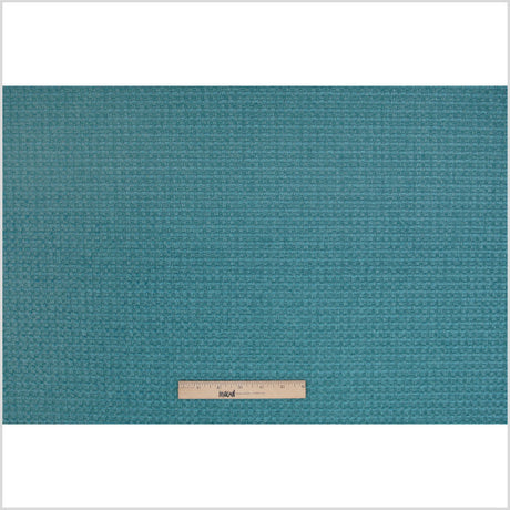 Turquoise Novelty Basketweave Upholstery Fabric