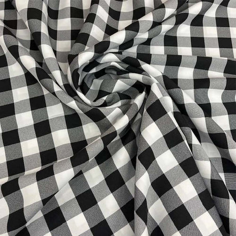 1 Yard 100% Polyester Checkered Gingham Fabric 60 Inch Width for Sewing Projects