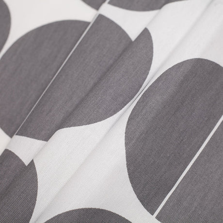 Swedish Gray/White Woven Cotton Print