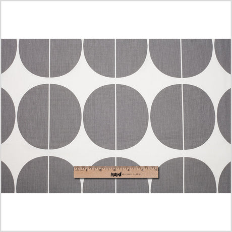 Swedish Gray/White Woven Cotton Print