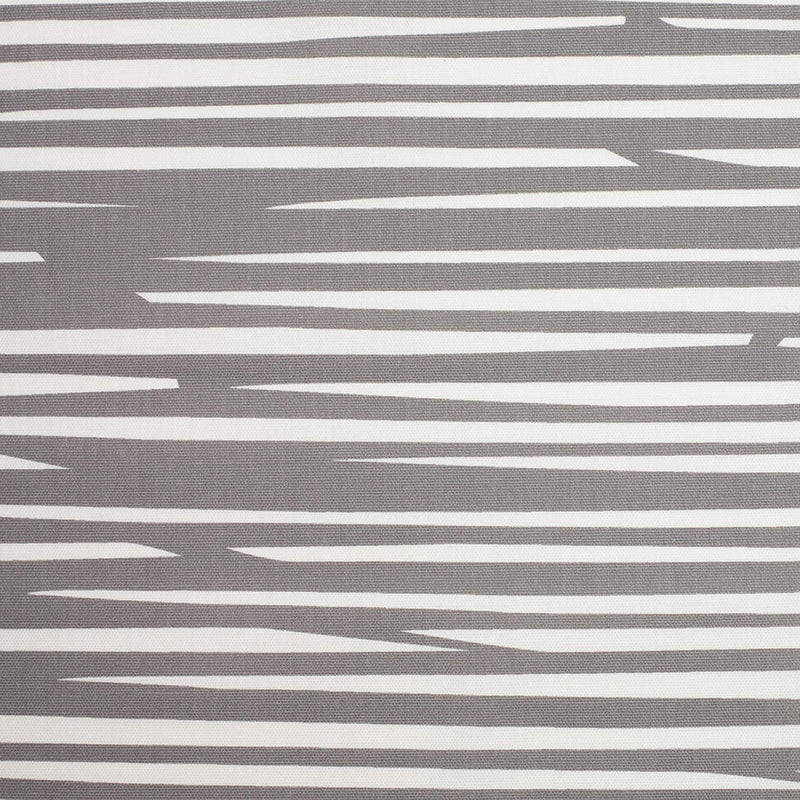 Swedish Gray/White Striped Woven Cotton Print