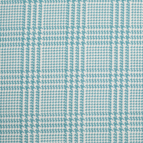 Spanish Spa Blue Houndstooth Poly-Cotton Woven