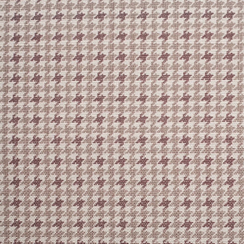 Spanish Brown Houndstooth Poly-Cotton Woven