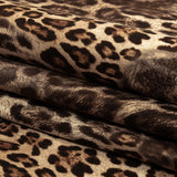 Brown Jaguar Printed Micro-Polyester and Cotton