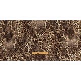 Brown Jaguar Printed Micro-Polyester and Cotton