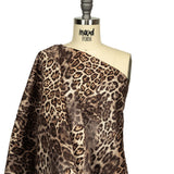 Brown Jaguar Printed Micro-Polyester and Cotton