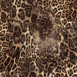 Brown Jaguar Printed Micro-Polyester and Cotton