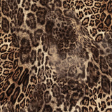 Brown Jaguar Printed Micro-Polyester and Cotton