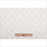 Ivory Moroccan Embroidered Linen-Like Poly Blend